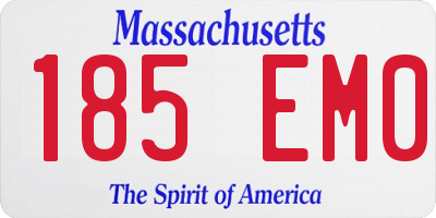MA license plate 185EM0