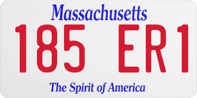 MA license plate 185ER1