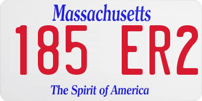 MA license plate 185ER2