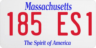 MA license plate 185ES1