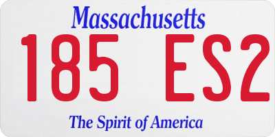 MA license plate 185ES2