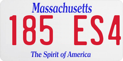 MA license plate 185ES4