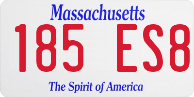 MA license plate 185ES8
