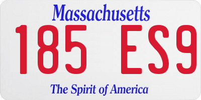 MA license plate 185ES9