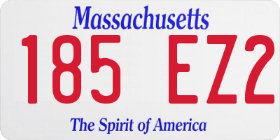 MA license plate 185EZ2