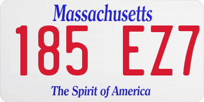 MA license plate 185EZ7
