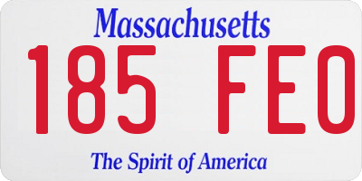 MA license plate 185FE0