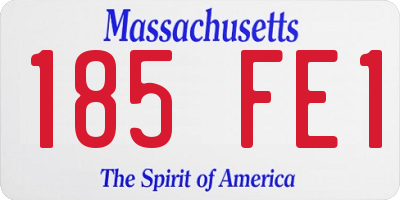 MA license plate 185FE1
