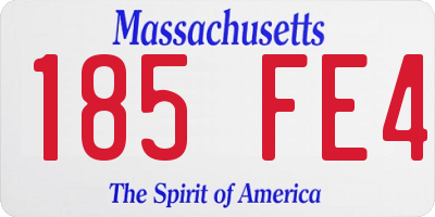MA license plate 185FE4