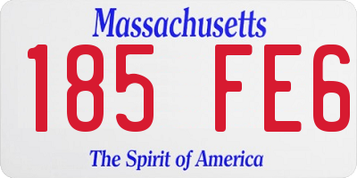 MA license plate 185FE6