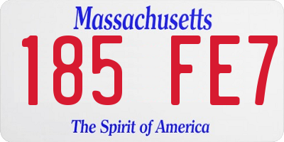 MA license plate 185FE7