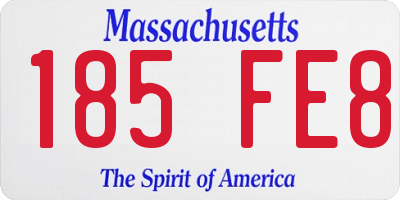 MA license plate 185FE8