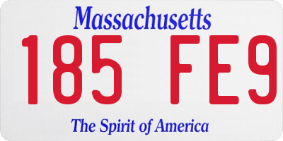 MA license plate 185FE9
