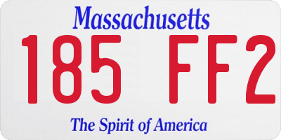 MA license plate 185FF2