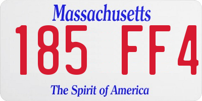 MA license plate 185FF4
