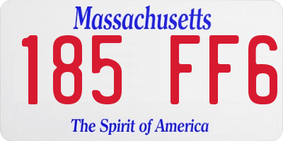MA license plate 185FF6