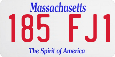 MA license plate 185FJ1