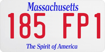 MA license plate 185FP1