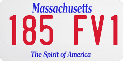 MA license plate 185FV1