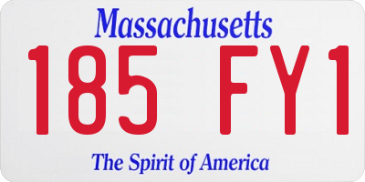 MA license plate 185FY1