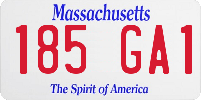 MA license plate 185GA1