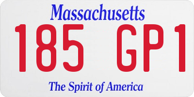 MA license plate 185GP1