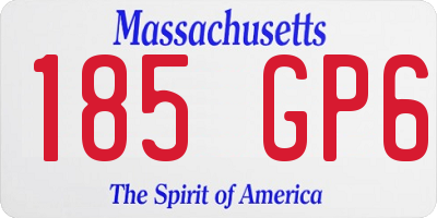 MA license plate 185GP6