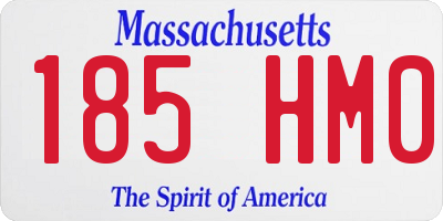 MA license plate 185HM0
