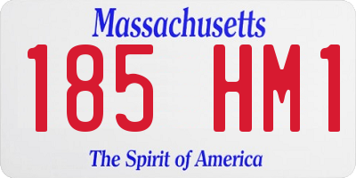 MA license plate 185HM1