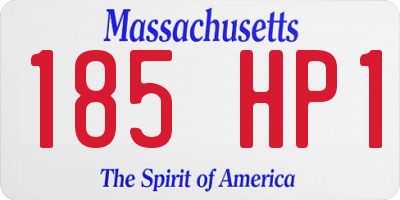 MA license plate 185HP1