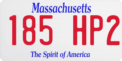 MA license plate 185HP2