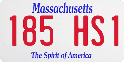 MA license plate 185HS1