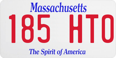 MA license plate 185HT0