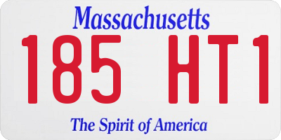 MA license plate 185HT1