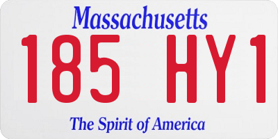 MA license plate 185HY1