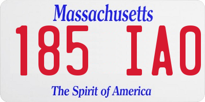MA license plate 185IA0