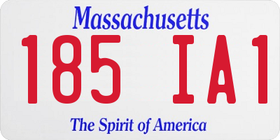 MA license plate 185IA1