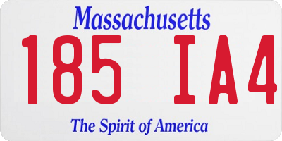 MA license plate 185IA4