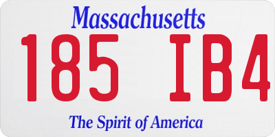 MA license plate 185IB4