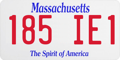 MA license plate 185IE1