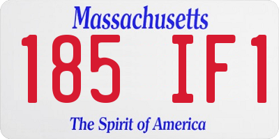MA license plate 185IF1