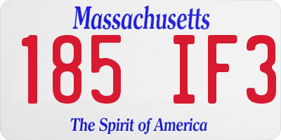 MA license plate 185IF3
