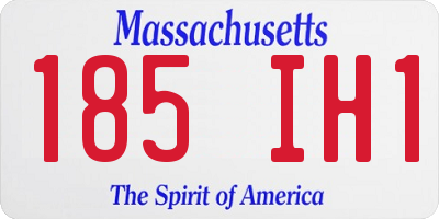 MA license plate 185IH1