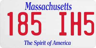 MA license plate 185IH5