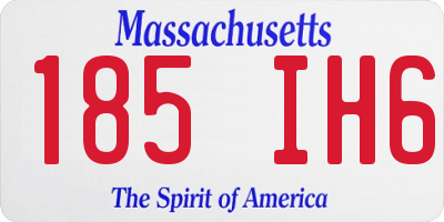 MA license plate 185IH6