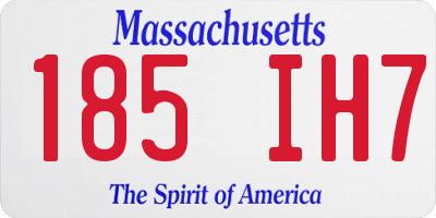 MA license plate 185IH7