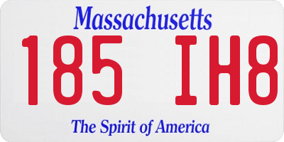 MA license plate 185IH8