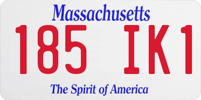 MA license plate 185IK1