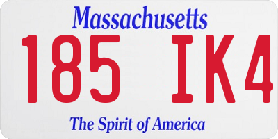 MA license plate 185IK4