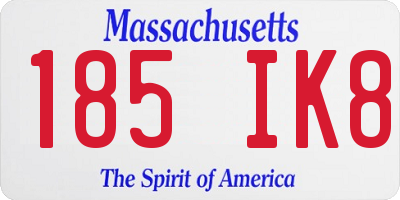 MA license plate 185IK8
